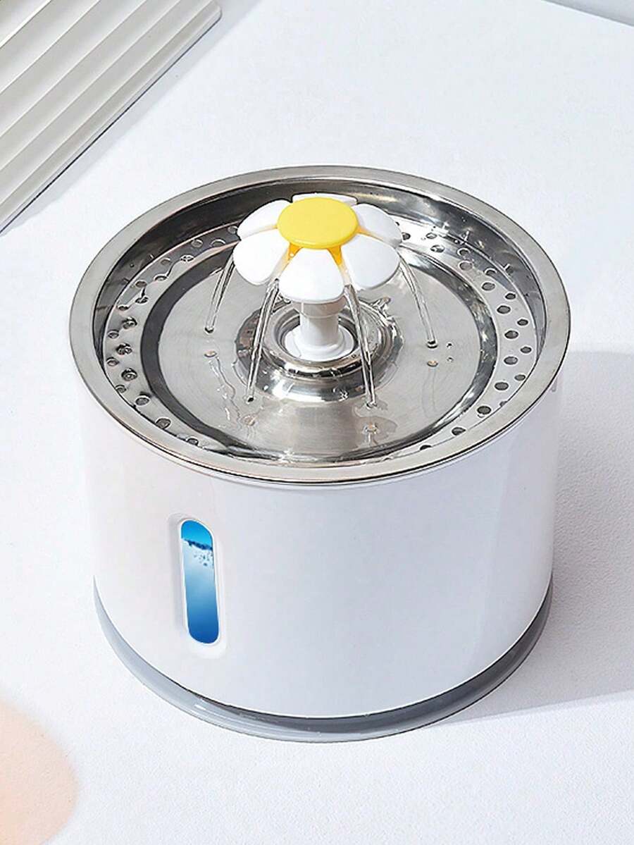 2.4LCat Water Fountain - Dispenser Minum Hewan Peliharaan Otomatis Stainless Steel dengan Tiga Sistem Filtrasi, Mode Aliran - Sangat Tenang untuk Kucing dan Anjing (Filter Pengganti Dapat Dibeli Secara Terpisah) - 2,4 liter - View 1