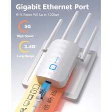 Dieser Netzwerk-Extender Unterstützt Dualband-WLAN Mit 1200 Mbit/s (5 GHz + 2,4 GHz) Und Gigabit-LAN. Dank Einfacher WPS-Einrichtung, Access-Point-Modus Und Breiter Router-Kompatibilität Ist Er Ideal Für Große Wohnungen, Residenzen Und Heimbüros, Die Eine Stabile Internetverbindung Ohne Funklöcher Wünschen. - Übersicht 5