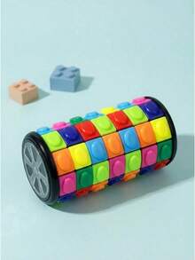 1pc 3D Rubik's Corn Cube, Finger Cube, Cylinder Cube, Personalized Puzzle High Difficulty 3/5/7 Layers Cube, Adult Stress Relief Toy, 3d Fidget, Sensory Cube, Rubex Cube, Sensory Toys, Fidget, Fidget Toys, Stress Balls, Pe, Squishies - 3 lớp - Xem 2