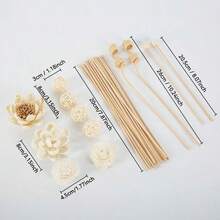 32 Buah Stik Diffuser Aromaterapi Aneka Gaya dengan Kombinasi Bunga, Aksesori Dekorasi Rumah, Stik Diffuser Berbentuk Kreatif, Cocok untuk Dekorasi Rumah DIY, Dalam Ruangan, Hotel, dan Hadiah - 32 buah - View 2