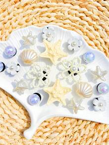 Bộ 20 phụ kiện giày màu be chủ đề đại dương (sao biển, hoa, vỏ sò), thích hợp cho giày dép mùa xuân, hè, thu và đông, dép xăng đan, dép lê, giày đi biển, giày làm vườn, trang trí DIY, quà tặng tuyệt vời cho tiệc sinh nhật và ngày lễ. - Màu be - Xem 4