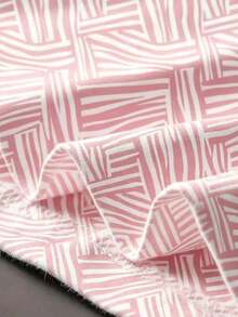 New Women's Summer Casual T-Shirt With Asymmetrical Pink Print, Round Neck, Loose Fit, Short Sleeves, Casual T-Shirt, Holiday T-Shirt, Everyday Casual Style, For Going Out, Vacation Style - 彩色 - 查看 3