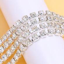 1 chiếc dây đeo eo hai lớp đính đá lấp lánh kiểu Châu Âu & Mỹ mới, phụ kiện dự tiệc và đi biển. - Chuỗi đôi - Xem 5