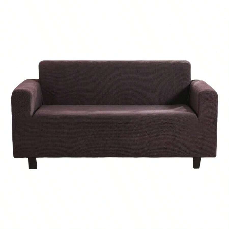 LOLO Funda para Sillones 4 Plazas Ajustables, Cubre Sillones Sofá para Sala Elástico Universal , XL(225-290CM - Marron Oscuro - Ver 1