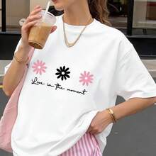 002 Soft And Cool Summer T-Shirt, Milk Black Color, Anti-Wrinkle And No Ironing, Round Neck, Short Sleeve, Versatile And Thin, Breathable, Pleasant To The Touch, No Flowers Or Text On The Soft And Breathable T-Shirt. - 白色 - 查看 4