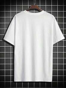 Manfinity Homme Men's Short Sleeve T-Shirt, Modern Printed Design, Size GNYP - White - View 2
