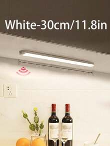 0/20/30/50cm LED 動感感應燈，USB充電式暖白/白光櫥櫃燈條，磁吸感應櫥櫃燈，壁燈，廚房燈，樓梯燈，浴室夜燈，無線LED感應夜燈，適用於房間、臥室、床邊、廚房、衣櫥、樓梯、走廊和櫥櫃 - 白色 - 查看 16