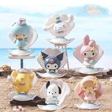 SANRIO 三丽鸥角色海滩假日贝壳盲盒，6款随机款式，度假盲盒系列，肉桂卷迷你人偶，假日、生日、嘉年华礼物佳选，PVC收藏人偶，适合青少年和成人 - 彩色 - 查看 4