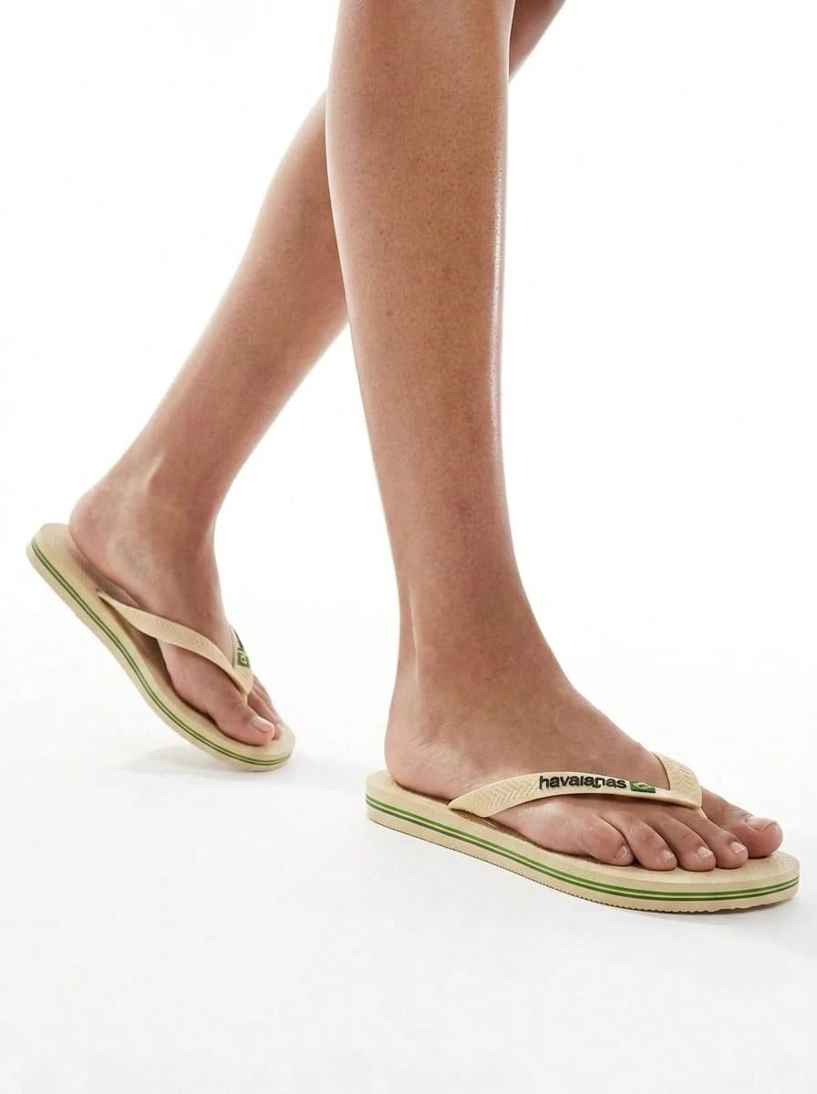 Havaianas 女士休闲一脚蹬平底人字拖,舒适百搭,适合日常穿着 - Cream - 查看 1