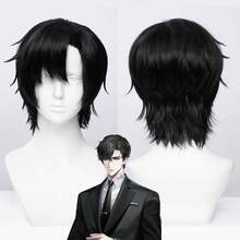 Yewell Black Wig Side Part Cosplay Wig Role-Playing Headgear Daily Series Japanese Cosplay Headgear Series Multi-Style Interpretation Of Cartoon Anime Suitable For Private Parties Daily Role-Playing Halloween - Black - View 12