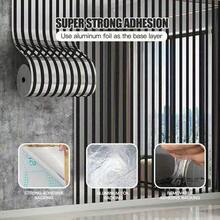 1 Roll Reflective Textured Self-Adhesive 3D Grid Wall Sticker, Decor For TV Background, Living Room, Bedroom - 1PC - View 5