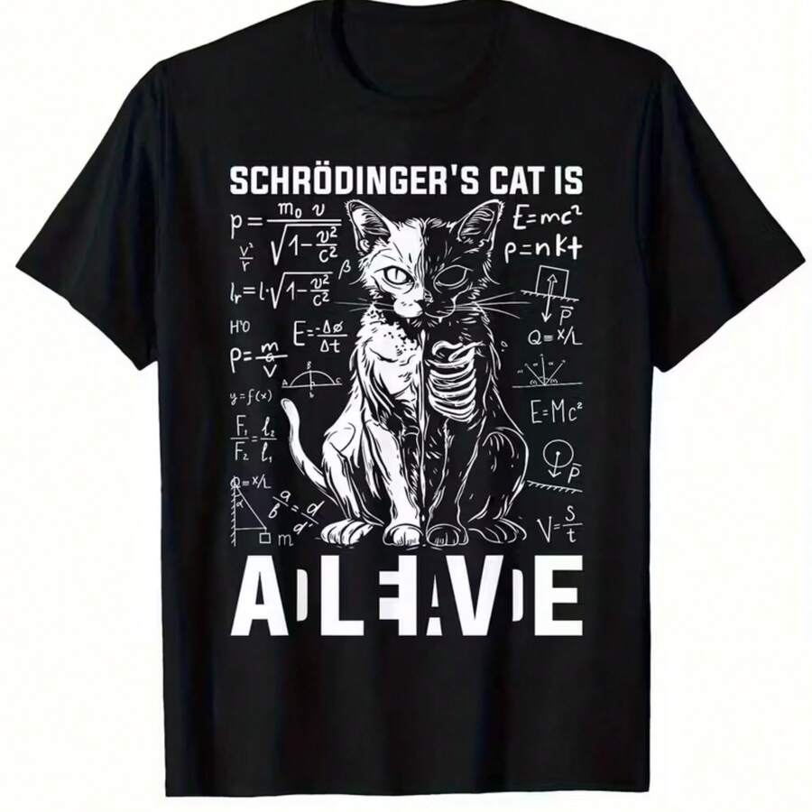 Printed T-Shirt For Men And Women - Hitam - View 1