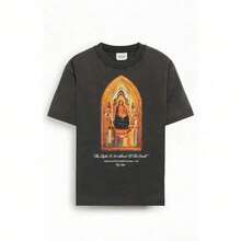 Camiseta Pacsun para Hombre con Diseño de la Virgen y el Niño - Multicolor P6CL - Negro - Ver 1