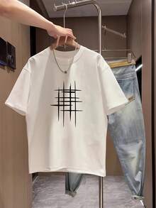 Nueva camiseta de manga corta para mujer de 180 g,% algodón - Camiseta casual versátil con estampado de verano para hombre - Camiseta con estampado de verano para parejas - Unisex - Regalo para vacaciones - Azul marino - Ver 7