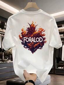 Nueva camiseta de manga corta para mujer de 180 g,% algodón - Camiseta casual versátil con estampado de verano para hombre - Camiseta con estampado de verano para parejas - Unisex - Regalo para vacaciones - Negro - Ver 6