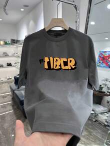 Nueva camiseta de manga corta para mujer de 180 g,% algodón - Camiseta casual versátil con estampado de verano para hombre - Camiseta con estampado de verano para parejas - Unisex - Regalo para vacaciones - Gris Oscuro - Ver 11