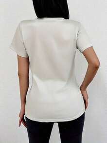 Camiseta Casual de Manga Corta para Mujer - Estampado Divertido de Dentista, Cuello Redondo Rosa, 100% 100% 100% 100% Algodón Elástico Medio, Cómoda para Todas las Estaciones, Camisetas Dentales, Top Elegante, Tejido Transpirable, Camiseta Elástica, Para Mujeres Juguetonas 609% Algodón100% Cotton - Blanco - Ver 2