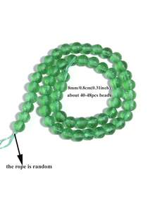 1 Hebra de Cuentas de Moldavita Verde Natural de 6-10mm, Cuentas Sueltas de Meteorito Checo Mate Esmerilado, Suministros para Hacer Joyas DIY y Manualidades de Pulseras - Multicolor - Ver 12