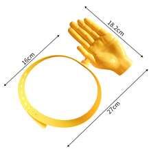 1PC Funny Yellow Hand-Shaped Sun Visor – Portable Outdoor Sun Hat. - Multicolor - View 2
