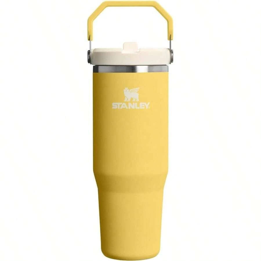 IceFlow 2.0 Flip Straw Tumbler With Handle 30 Oz Twist On Lid And Flip Up Straw Leakproof Bottle Insulated Stainless Steel BPA- Daffodil - Daffodil + 30 Ounces - View 1