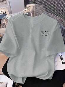 - Women's Fitted Short-Sleeved Knit T-Shirt, Casual And Fashionable - 灰色 - 查看 10