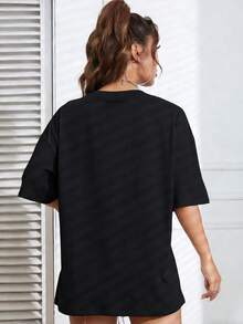 Women's Cotton Crew Neck T-Shirt - Front Print, Slogan Print, Short Sleeves, Casual Top, Suitable For Spring And Summer, Vacation, Everyday Wear, And Farm Wear. Women's Clothing, Local Delivery. PRSN - 白色 - 查看 9