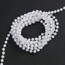 3/4/6/8mm圓形珍珠珠串 白色象牙色壓克力珠鏈 婚禮裝飾 DIY 婚禮派對珠寶配件 - 多色-1 - 查看 22