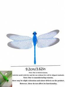 6pcs/3pcs/1pc Realistic Colorful Dragonfly Figurines, Lifelike Insect Decor, Micro Landscape Succulent Decoration, Gardening Ornament, Yard Decor, Modern Dragonfly Design Garden Decoration, Suitable For Garden/Shop/Home Wall Decor, 3D Movable Garden/Floral/Indoor Outdoor Planter Decoration - Dragonfly - View 10