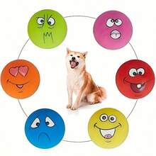 1/3/6 Pcs/Set Interactive Pet Squeaky Ball Toys, Suitable For Entertaining Training And Dental Cleaning, Durable Dog Chew Toys - Multicolor - View 4