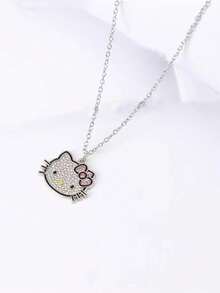 SANRIO 1pc Kitty Cat Necklace, Cute & Sweet Design, Suitable For Daily Wear, Great Gift For Friends, Birthday, Holidays - A - View 2
