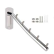 Garosa Wall Mounted Clothes Organizer With Stainless Steel Hooks And Rotating Swing Arm - Clothes Hanger With Drying Rack - As Pic - View 6