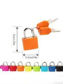 6pcs Small Heavy Duty Padlocks With 2 Keys, Durable Metal Locks With Keys - Compact Colored Luggage & Gym Locker Locks, Suitable For School Lockers - Multicolor - View 11
