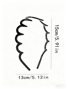 2个U型纹理波浪发带，高冠发带，防滑夏季洗脸发夹，休闲发型发圈，易于使用 - 彩色 - 查看 8