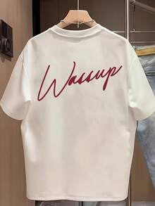 Camiseta Casual de Cuello Redondo 100% Algodón para Hombre y Mujer - Ropa Casual de Verano - Blanco - Ver 8