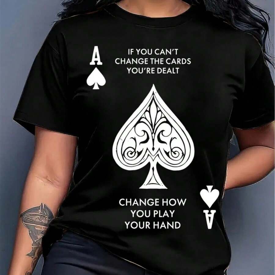 Camiseta de mujer con un diseño y estampado modernos, perfecta para uso casual en primavera y verano. Este cómodo y elegante top de manga corta presenta un cuello redondo y un corte holgado, hecho de