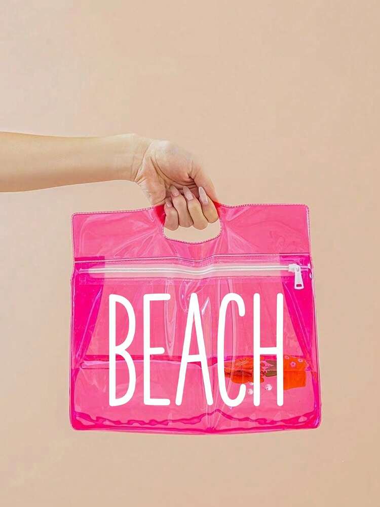 Transparent Waterproof Toiletry Bag, Suitable For Storing Shampoo, Lotion, Cosmetics And Other Bathroom Supplies, Fashionable And Practical Design Suitable For Travel And Daily Use, Suitable For Travelers, Office Workers, Students, Beauty Enthusiasts, Travel, Fitness, Hotel Stays, Daily Bathroom Storage, Multi-Functional Makeup Bag - Multicolor - View 3