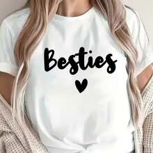 Camiseta estampada, tejida en algodón puro, con diseño de cuello redondo, estilo unisex, camisa creativa y moderna, ideal para primavera y otoño, holgada y cómoda para hombres y mujeres. - Blanco - Ver 1