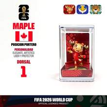 【FIFA官方授权】2026世界杯吉祥物套装(加拿大枫叶、墨西哥扎尤、美国克拉奇,6厘米/2.36英寸,3件套)足球收藏人偶玩具,球迷纪念品 6DZB - 26FWC Collector's Memorabilia - 查看 8