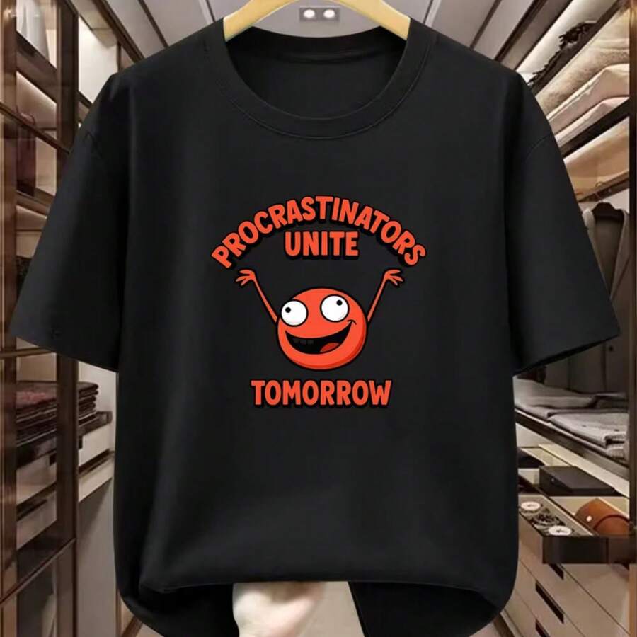 Camiseta impresa para hombres y mujeres - Negro - Ver 1