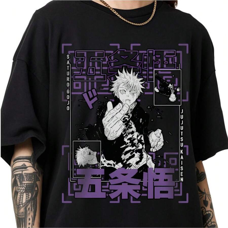 Camiseta de anime, sudadera de anime, anime estético, camiseta unisex, camiseta de anime gráfica, camiseta de anime japonesa, regalo para fans del anime, camiseta220g Cla-ssic Cotton T-Shirt - UniS-ex - The Shirt You A-lways NeededSuitable for all people, whether woM-en or M-enhigh-quality durable fabric suitable for all seans,ft to the touch but built to lastBreathabletops woM.en fall outfiT.S for woM.en vaC.Ation outfiT.S woM.en Easter, St. Patrick's Day costume - Negro - Ver 1