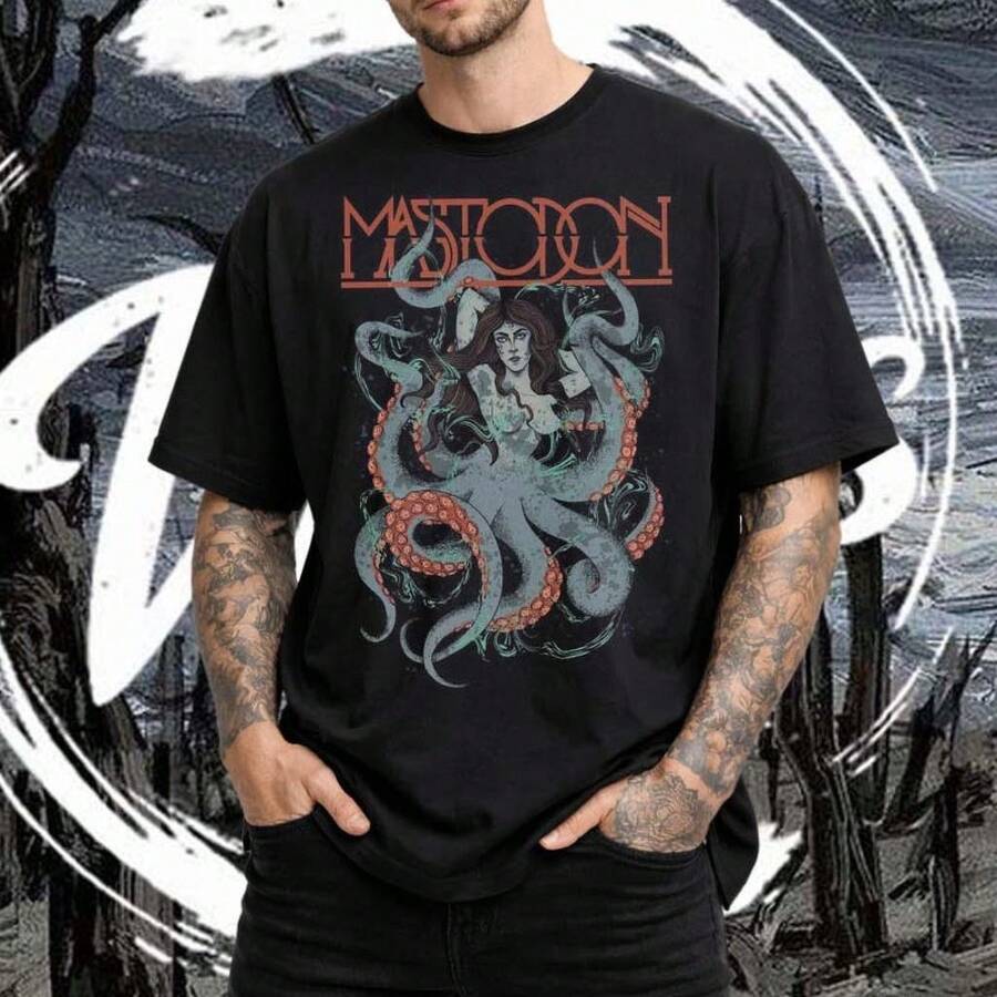 Metal Music T-Shirt, Unisex Band T-Shirt, Women's Shirts, Women's Sweatshirts, Sweater, Casual Blouse, Summer Prom Dresses - 黑色 - 查看 1
