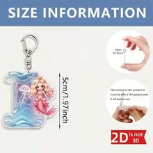 [Móc khóa nam in phẳng 2D hình Công chúa Disney, mặt dây chuyền chữ cái đầu tên cặp đôi gồm 26 chữ cái tiếng Anh từ A-Z, thích hợp làm quà tặng Lễ Tạ ơn, Lễ Phục sinh, Ngày của Cha, Ngày Valentine, Sinh nhật, Quà tặng mùa tựu trường] - Nhiều màu - Xem 7