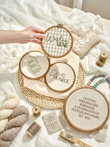 1 pieza Marco de fotos bordado personalizado con nombre: Decoración personalizada para la habitación - Multicolor - Ver 3