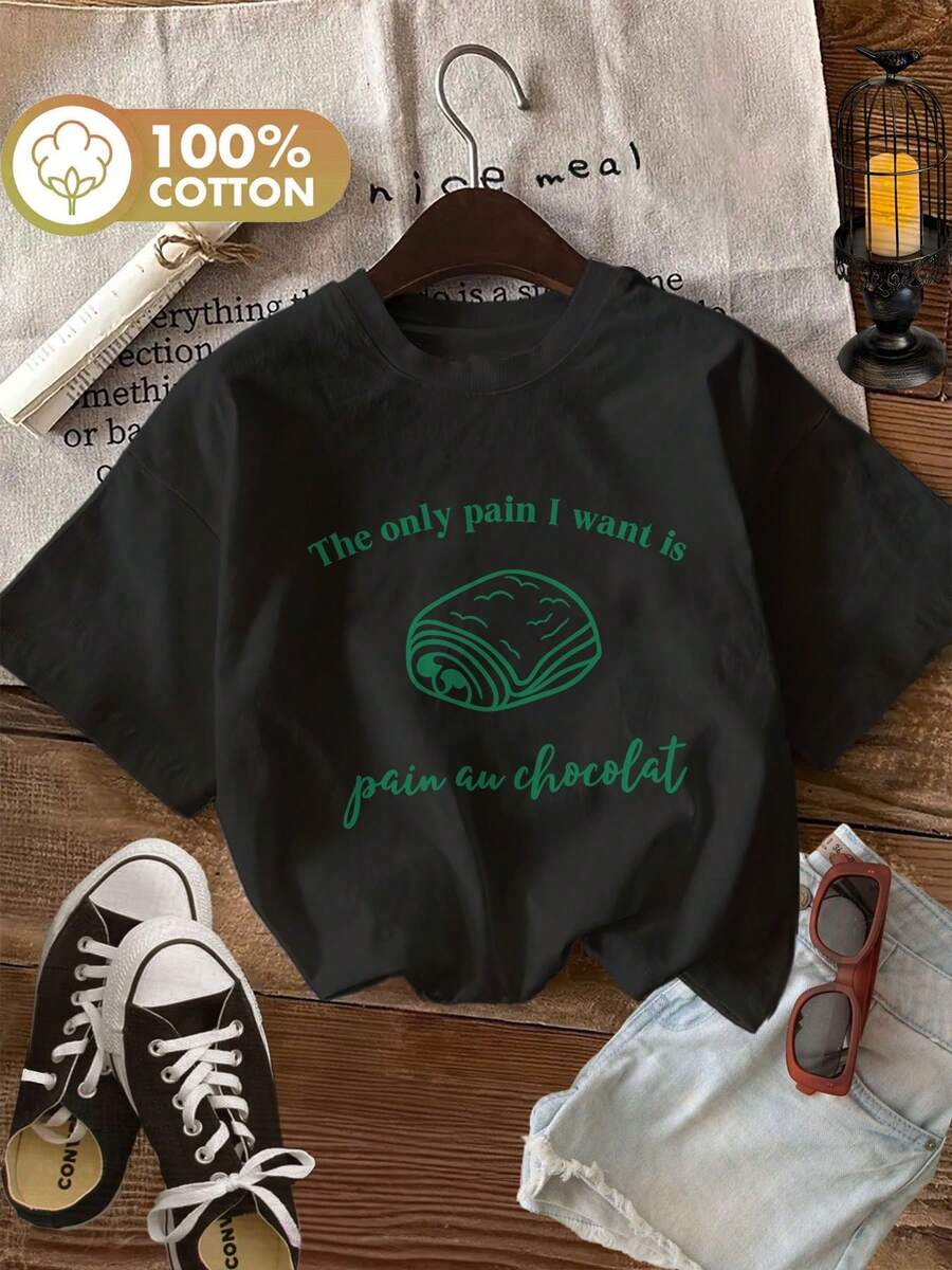 Women T-Shirts - [Black] - View 1