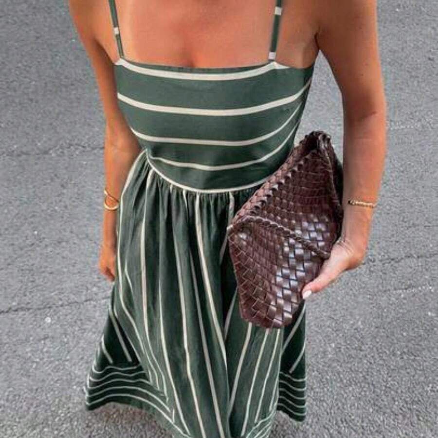 Women Midi Dresses - Green - View 1