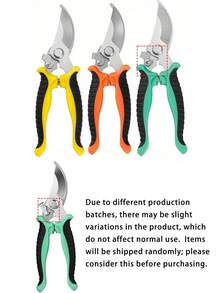 A Set Of Garden Pruning Shears – Portable Flower Pruning Shears Set | Ergonomic Non-Slip Handle | High-Tension Spring | Easy Cutting | Modern Metal Blade Pruning Shears | High-Efficiency Gardening Tools - Multicolor - View 9