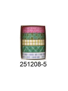 5 Rolls Washi Tape Set, Geometric Striped Grid Pattern Decorative Masking Tape For Scrapbooking Journaling, Bullet Journal Planner Decoration, DIY Craft Stationery Supplies, Decorative Adhesive Art Tape - Sets - View 15