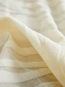 1pc Plush Jacquard Ruffled Elastic Sofa Cover, Dust-Proof And Dirt-Resistant, Stretch-To-Fit Full Coverage Sofa Protector, Home Decor, Machine Washable, Pillow Cover Not Included - White - View 6