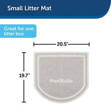 Anti-Tracking Litter Mat, Compatible with All Cat Litter Boxes, Gray Mesh, Easy to Clean, Non-Slip High Quality Material, Small - ZAC00-16814 - gris - Ver 6