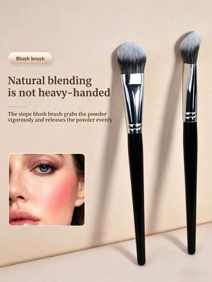 Cọ tán phấn highlight hình trái tim mới, cọ đánh má hồng hình lưỡi, cọ trang điểm làm sáng và cố định lớp trang điểm, cọ trang điểm lông mềm.